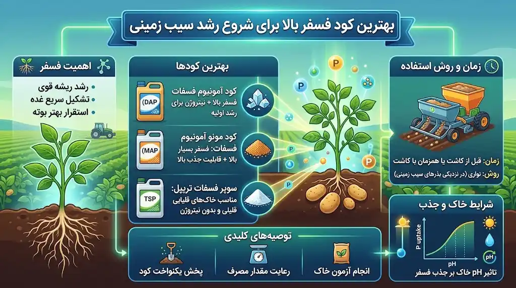 بهترین کود فسفر بالا برای شروع رشد سیب زمینی