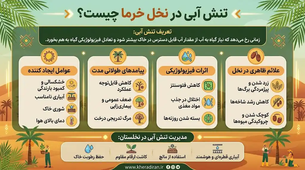 تنش آبی در نخل خرما چیست؟