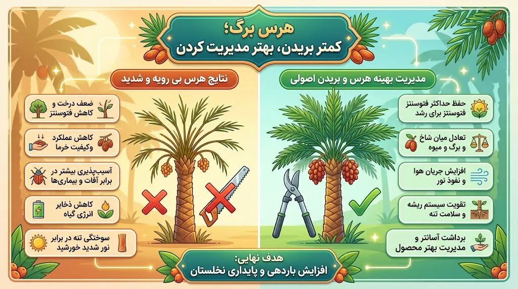 هرس برگ؛ کمتر بریدن، بهتر مدیریت کردن