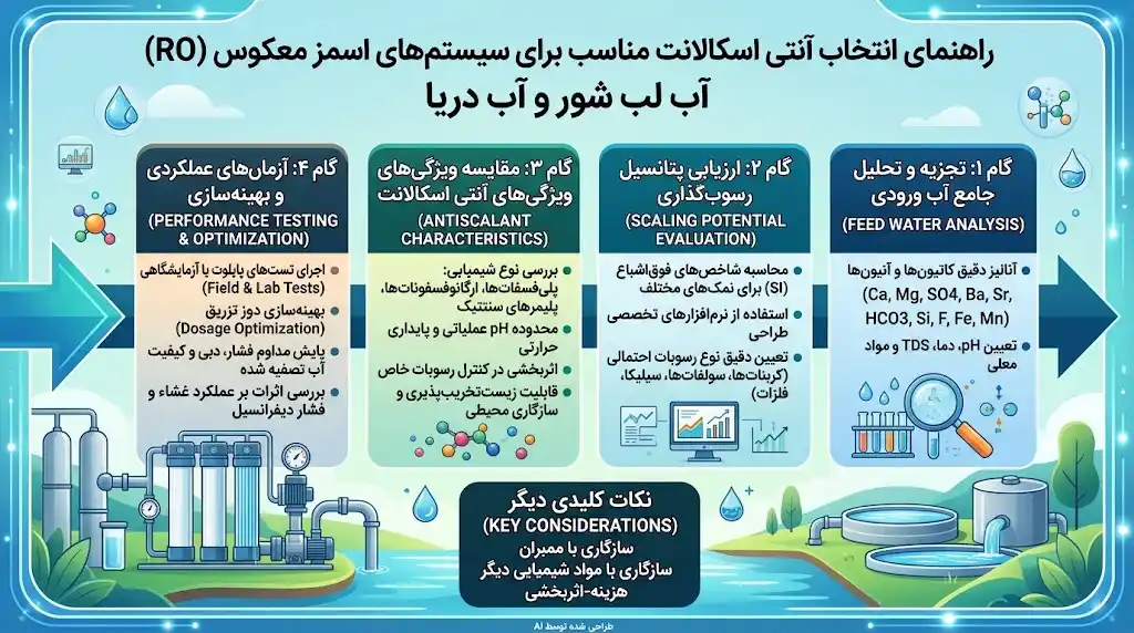 آنتی اسکالانت مناسب برای آب لب شور و آب دریا چگونه انتخاب می شود؟