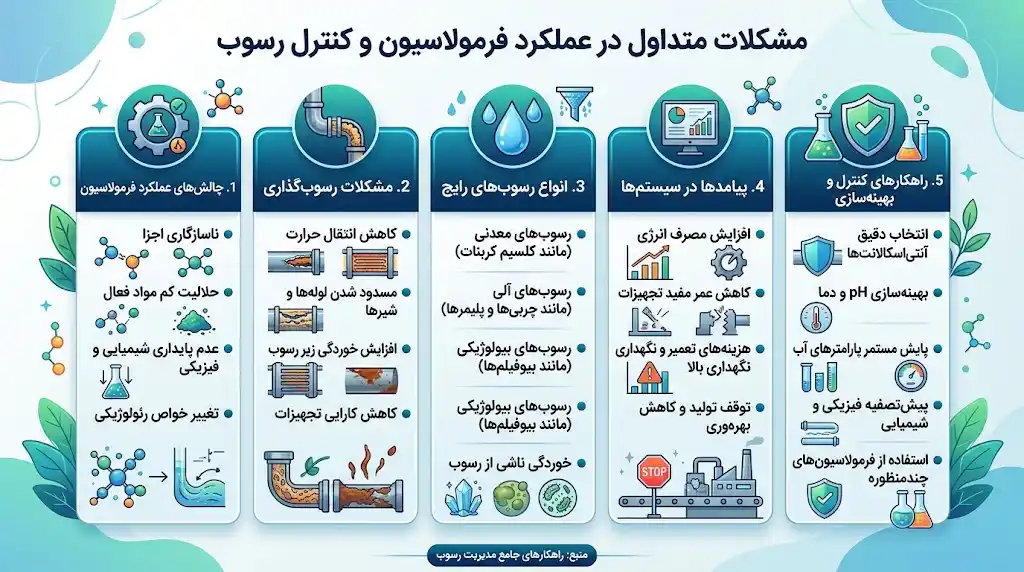 مشکلات متداول در عملکرد فرمولاسیون و کنترل رسوب